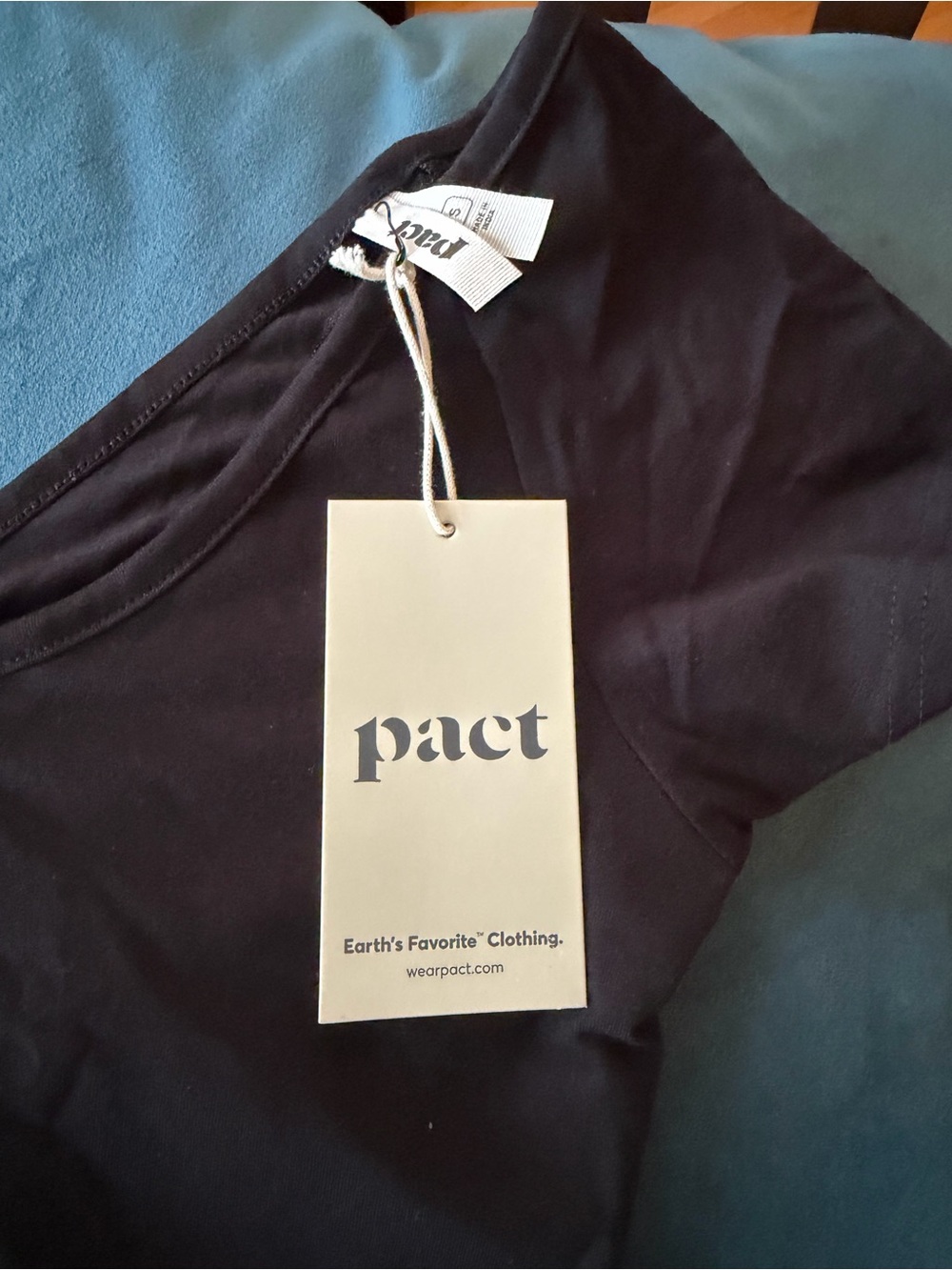 NWT Pact Black Maxi Dress with Cutout Back - Picture 3 of 3
